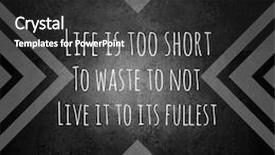  Presentation with inspirational - Audience pleasing presentation design consisting of inspirational-typographic-quote-life backdrop and a dark gray colored foreground