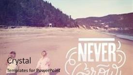  Presentation with quote - Beautiful slide set featuring inspirational typographic quote - never grow up backdrop and a lemonade colored foreground