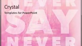  Presentation with inspirational - Presentation design having inspirational typographic quote - never say never background and a lemonade colored foreground