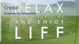  Presentation with inspirational - Cool new presentation design with quote - relax take your time backdrop and a sky blue colored foreground