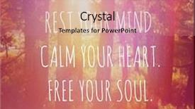  Presentation with inspirational - Slides with mind calm your heart free background and a coral colored foreground