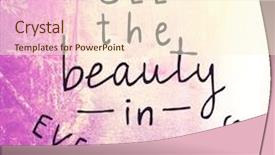  Presentation with inspirational - Slides with inspirational typographic quote - see the beauty in everything background and a cream colored foreground