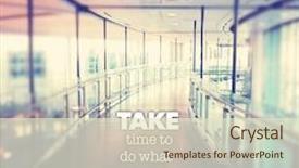  Presentation with inspirational - Beautiful PPT theme featuring inspirational typographic quote - take time to do what makes your soul happy backdrop and a soft green colored foreground