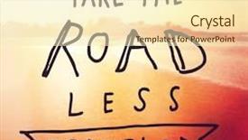  Presentation with quote - Slide set having inspirational typographic quote - take the road less traveled background and a cream colored foreground