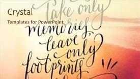  Presentation with leave - Slide deck consisting of only memories leave only footprint background and a cream colored foreground