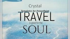  Presentation with quote - PPT layouts enhanced with inspirational typographic quote - travel is good for the soul background and a light blue colored foreground