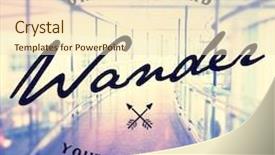  Presentation with quote - Audience pleasing slides consisting of inspirational typographic quote - until you find your destination wander backdrop and a lemonade colored foreground