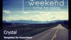  Presentation with inspirational - PPT theme featuring inspirational typographic quote - weekend background and a wine colored foreground