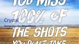  Presentation with inspirational - Cool new presentation theme with inspirational typographic quote - you miss 100 of the shots you don't take backdrop and a sky blue colored foreground