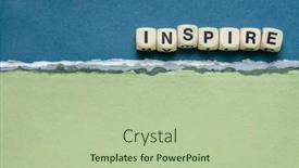  Presentation with role model - Slides featuring inspire-word-abstract-in-wooden background and a mint green colored foreground