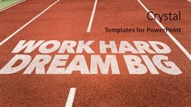  Presentation with hard work - Cool new theme with inspired leadership - work hard dream big written backdrop and a red colored foreground