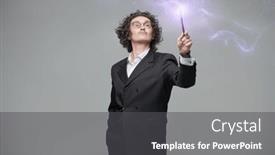  Presentation with conductor - Slide deck with inspired-male-conductor-waves background and a  colored foreground