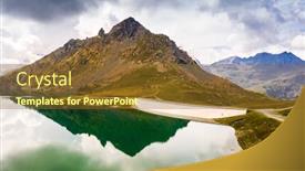  Presentation with inspiring - Slide set featuring inspiring-alpine-landscape-with-beautiful background and a tawny brown colored foreground