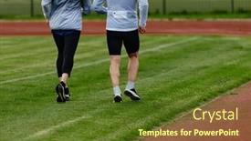  Presentation with dedication - PPT layouts consisting of inspiring-and-active-elderly-couple background and a tawny brown colored foreground