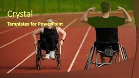  Presentation with wheelchairs - Presentation with inspiring-couple-with-disability-showcase background and a tawny brown colored foreground