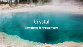  Presentation with natural park yellowstone - Amazing presentation theme having inspiring-natural-background-pools backdrop and a teal colored foreground
