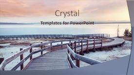  Presentation with natural park yellowstone - Slide deck consisting of inspiring-natural-background-pools background and a lemonade colored foreground