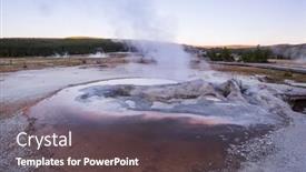  Presentation with natural park yellowstone - Presentation featuring inspiring-natural-background-pools background and a dark gray colored foreground