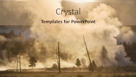 Presentation with natural park yellowstone - Presentation design having inspiring-natural-background-pools background and a  colored foreground