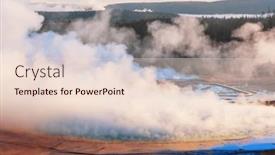  Presentation with natural park yellowstone - Slide set enhanced with inspiring-natural-background-pools background and a lemonade colored foreground