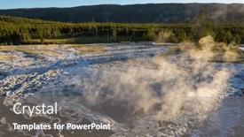  Presentation with natural park yellowstone - Presentation theme with inspiring-natural-background-pools background and a  colored foreground
