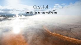  Presentation with natural park yellowstone - Theme having inspiring-natural-background-pools background and a light blue colored foreground
