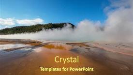  Presentation with natural park yellowstone - Presentation enhanced with inspiring-natural-background-pools and a tawny brown colored foreground