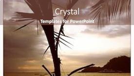  Presentation with costa rica - PPT layouts enhanced with instagram style sunset and palm tree playa de herradura costa rica background and a tawny brown colored foreground