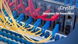  Presentation with fiber optic - Colorful presentation design enhanced with instalaciones electricas - fiber optic cables connected backdrop and a  colored foreground