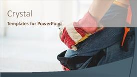  Presentation with foreman - PPT theme enhanced with installation-foreman-performing-repair background and a cream colored foreground