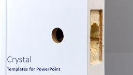  Presentation with doorknob - PPT theme having installation-of-a-doorknob-closeup background and a sky blue colored foreground