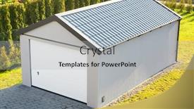  Presentation with elements - Amazing PPT theme having installation-of-a-new-garage backdrop and a light gray colored foreground