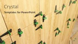  Presentation with tiles - Audience pleasing presentation design consisting of installation-of-decorative-tiles backdrop and a blonde colored foreground