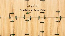  Presentation with tiles - Cool new PPT theme with installation-of-decorative-tiles backdrop and a blonde colored foreground