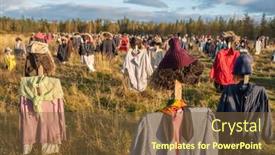  Presentation with finland - Theme having installation-silent-people-at-sunset background and a tawny brown colored foreground