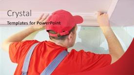  Presentation with home - Amazing presentation theme having installing-decorative-ceiling-molding-home backdrop and a coral colored foreground