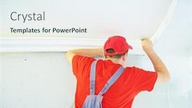  Presentation with home - Amazing presentation theme having installing-decorative-ceiling-molding-home backdrop and a sky blue colored foreground