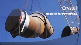  Presentation with steel pipe - Audience pleasing presentation theme consisting of installing fume extraction pipe backdrop and a teal colored foreground