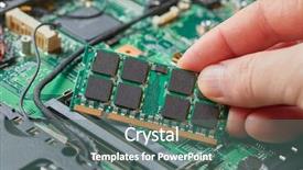  Presentation with memory computer - Cool new presentation design with installing memory module backdrop and a ocean colored foreground