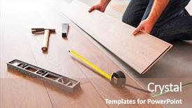  Presentation with wooden - Presentation featuring installing new laminated wooden floor background and a coral colored foreground