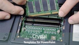  Presentation with repair - Presentation enhanced with installing new ram for laptop background and a ocean colored foreground