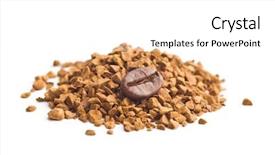  Presentation with coffee beans on a white - Amazing presentation having instant coffee and coffee beans backdrop and a  colored foreground