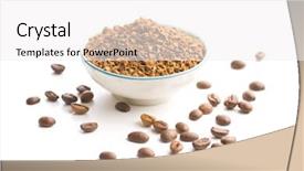  Presentation with coffee beans - Cool new presentation theme with instant coffee and coffee beans backdrop and a  colored foreground