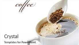  Presentation with coffee beans on a white - Colorful slides enhanced with instant coffee isolated on white backdrop and a white colored foreground