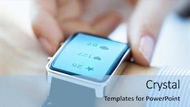  Presentation with instant messaging - Slide set with instant messaging - modern technology and people concept background and a light blue colored foreground