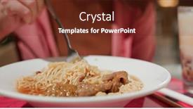  Presentation with instant noodle - Amazing theme having instant-noodle-soup-in-restaurant backdrop and a tawny brown colored foreground