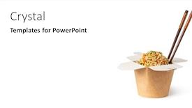  Presentation with instant noodles - Presentation featuring instant-noodles-isolated-on-white background and a white colored foreground