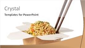  Presentation with instant noodles - Slides consisting of instant-noodles-isolated-on-white background and a white colored foreground