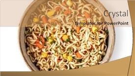  Presentation with instant noodles - Theme consisting of instant-noodles-isolated-on-white background and a yellow colored foreground