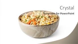  Presentation with instant noodles - Theme having instant-noodles-isolated-on-white background and a white colored foreground